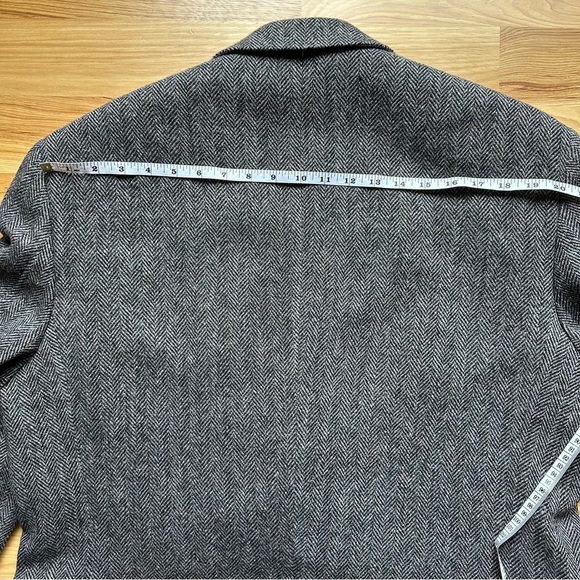 The Crossroads Collection Jacket Mens 46L Gray Herringbone Tweed Blazer Wool - Picture 15 of 16